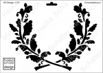 Schablone-Stencil A4 132-1574 Eichenblatt Kranz 2